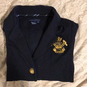 Fleece Ralph Lauren blue label blazer jacket